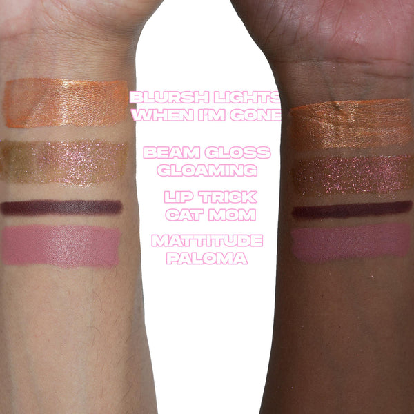 Holographic Jelly Clutch 4 Piece Makeup Mystery Bundle - Includes Palmoa's Home Gift Set