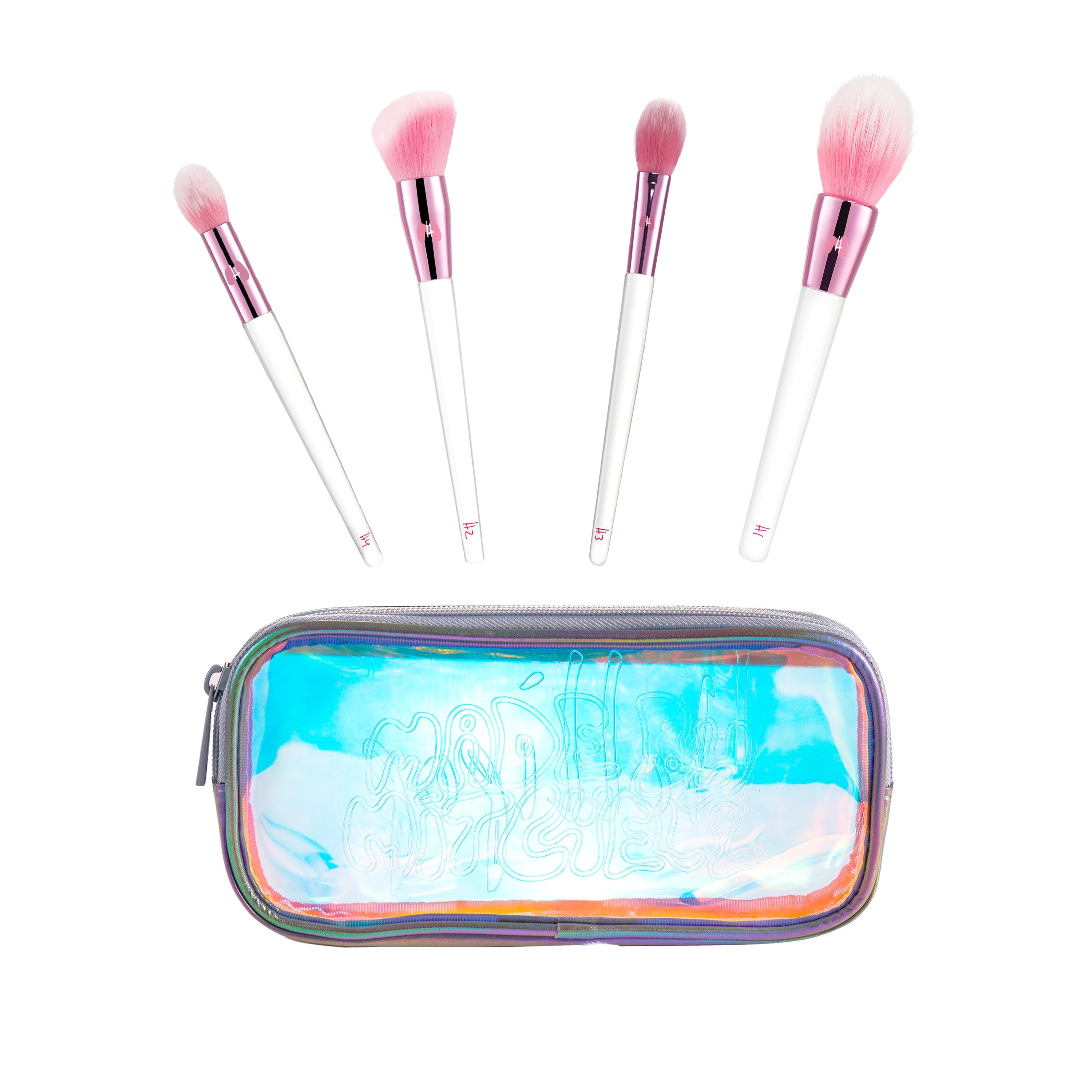 Hollipop 4 Piece Brush Set With Holographic Pouch & FREE Paloma's Home Gift Set
