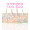 Northern Light Holographic Large Tote Bag