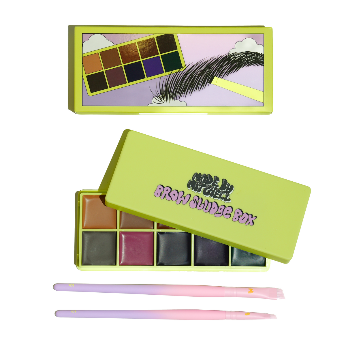 Brow Sludge Brow Palette With Brow Brushes