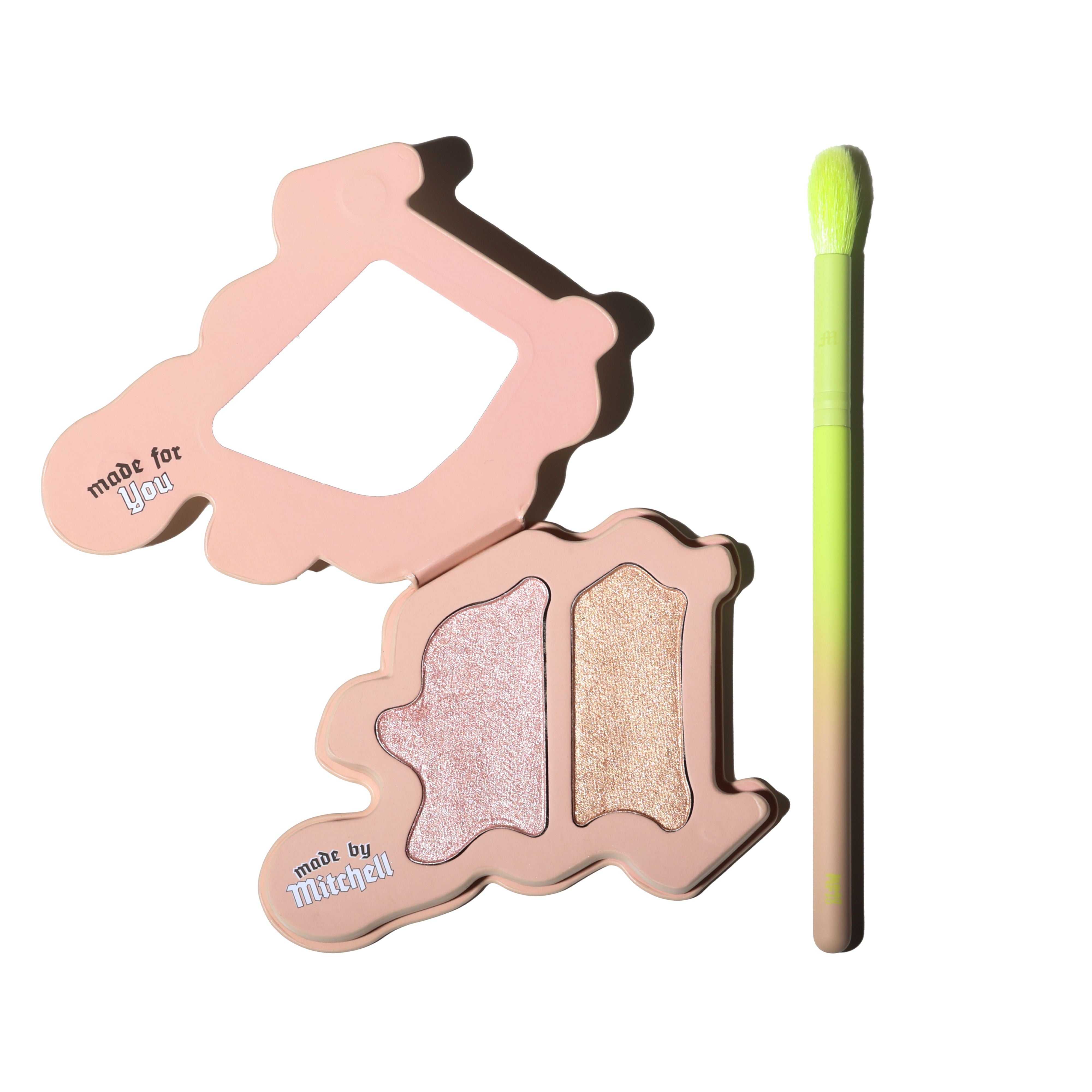 Blursh Press'd Duo Highlighter Palette & Brush