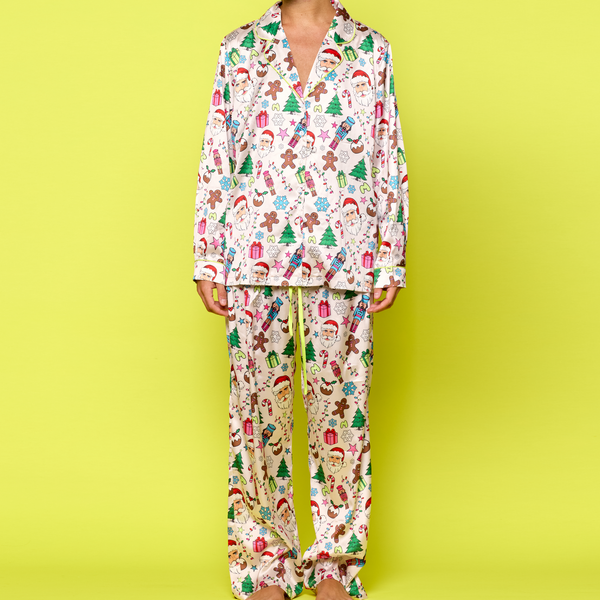 PRE-ORDER Jingle Jarmies - Includes FREE x3 Matching Face Mask & Scrunchie - Made By Mitchell