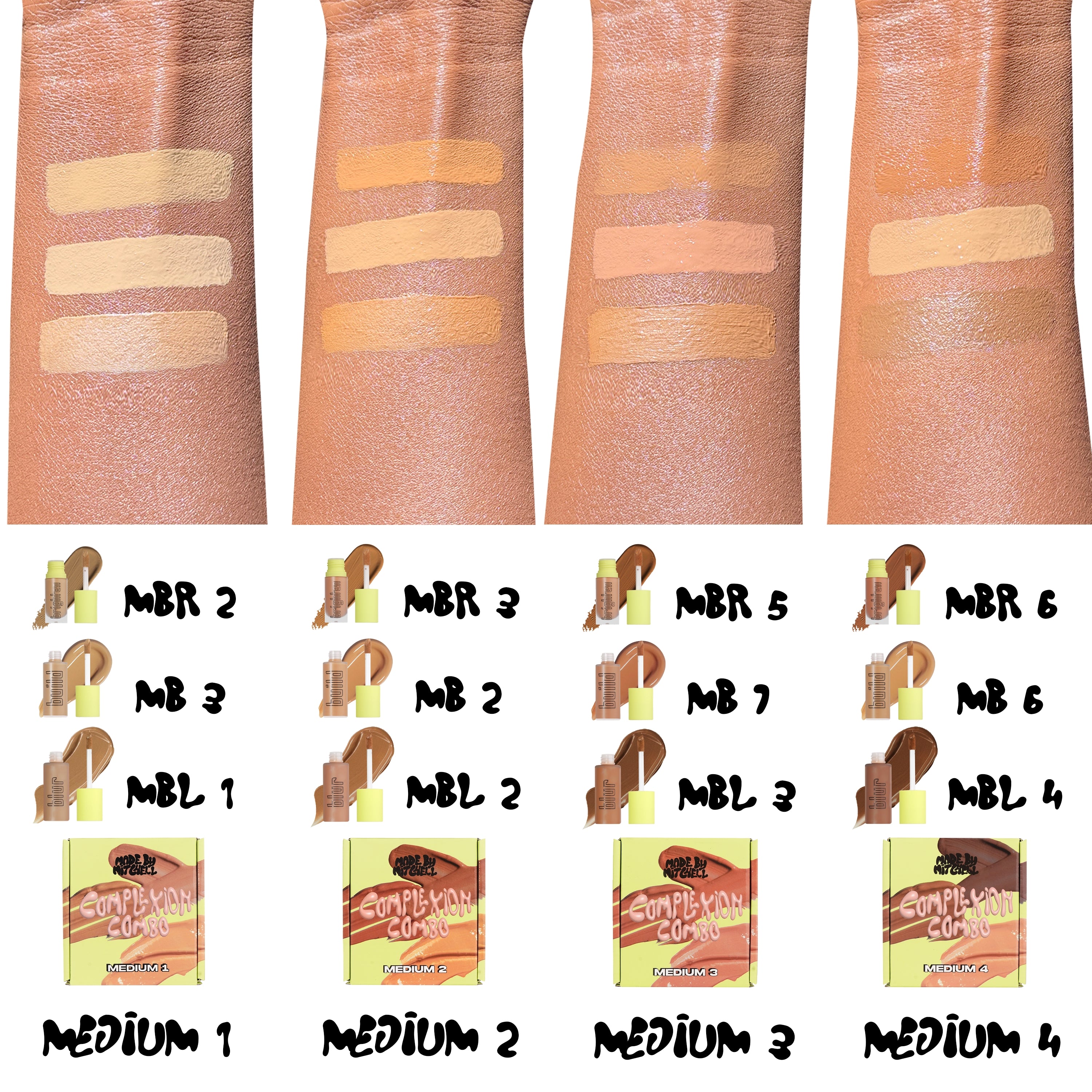 Complexion Makeup Kit - Blur, Build & Brighten – Made By Mitchell