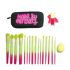 16 Piece Ombre Brush Set with Matching Blursh Blusher and Beauty Blender