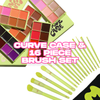 The Curve Case and 16 Piece Brush Set Bundle