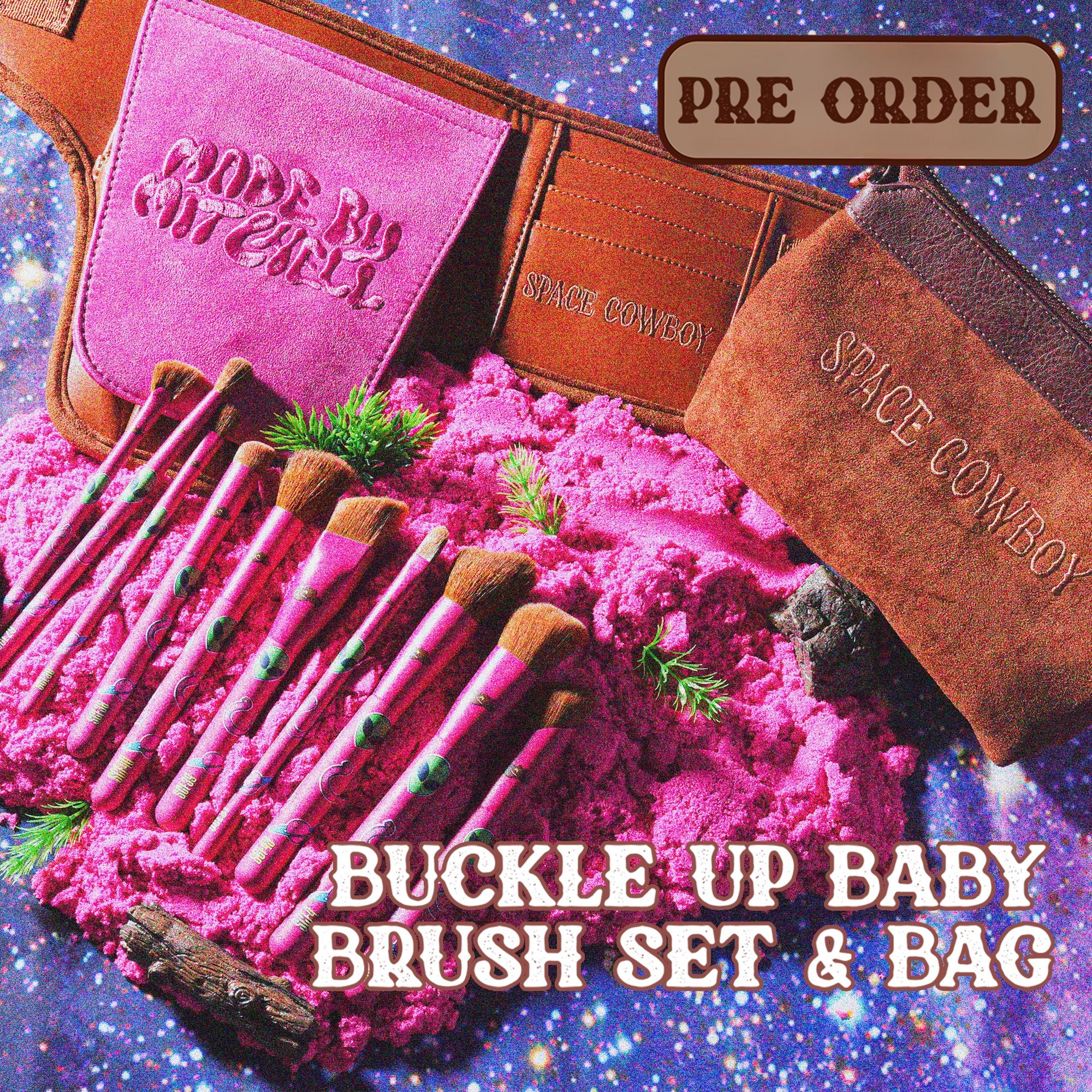 Pre-order Buckle Up Baby Space Cowboy Brush and Bag Gift Set