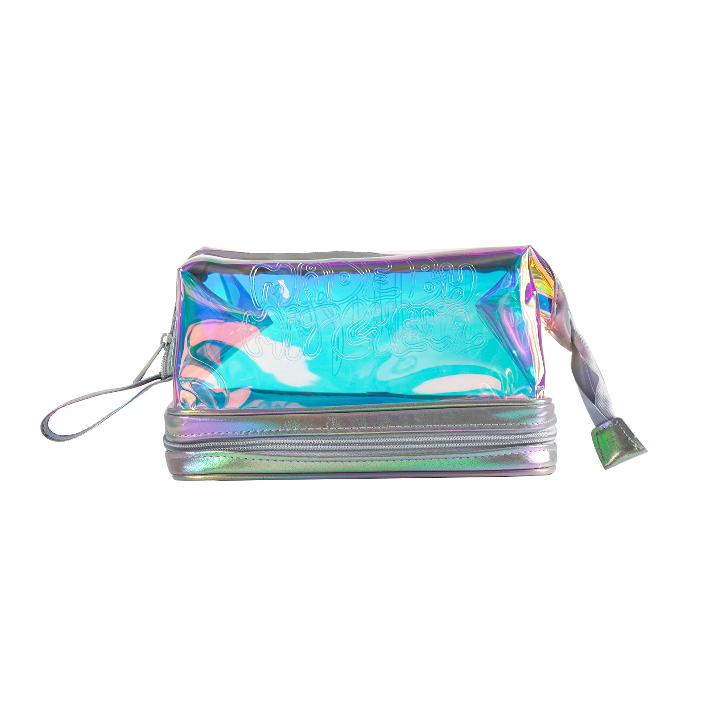 Holographic Jelly Clutch 4 Piece Makeup Mystery Bundle - Includes FREE Palmoa's Home Gift Set