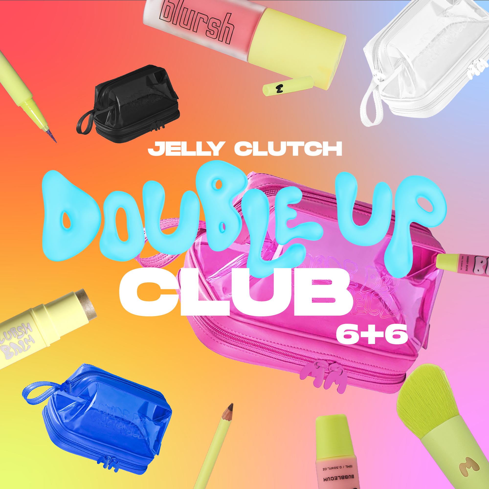 6+6 Double Up Club Jelly Clutch Bundle - 12 items