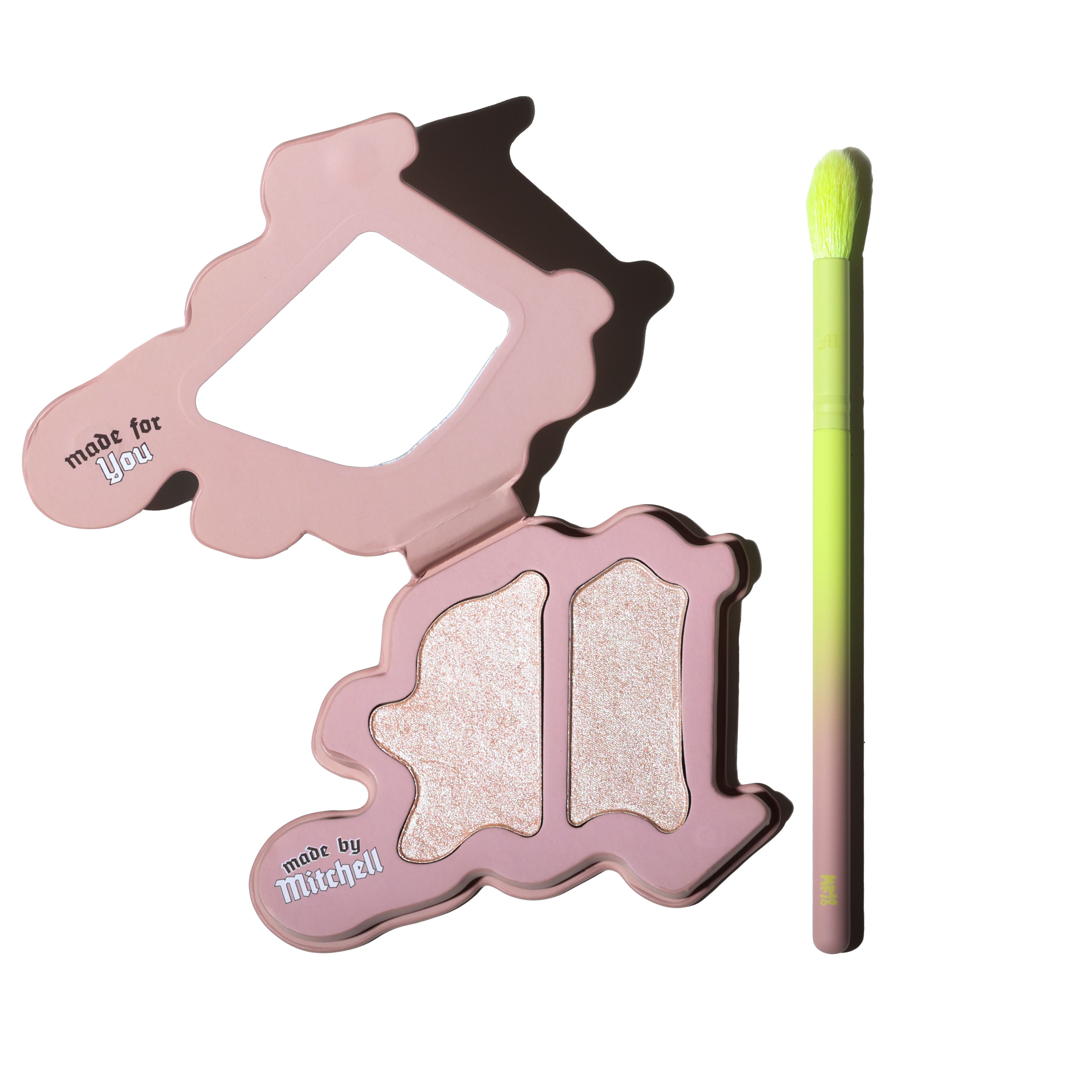 Blursh Press'd Duo Highlighter Palette & Brush