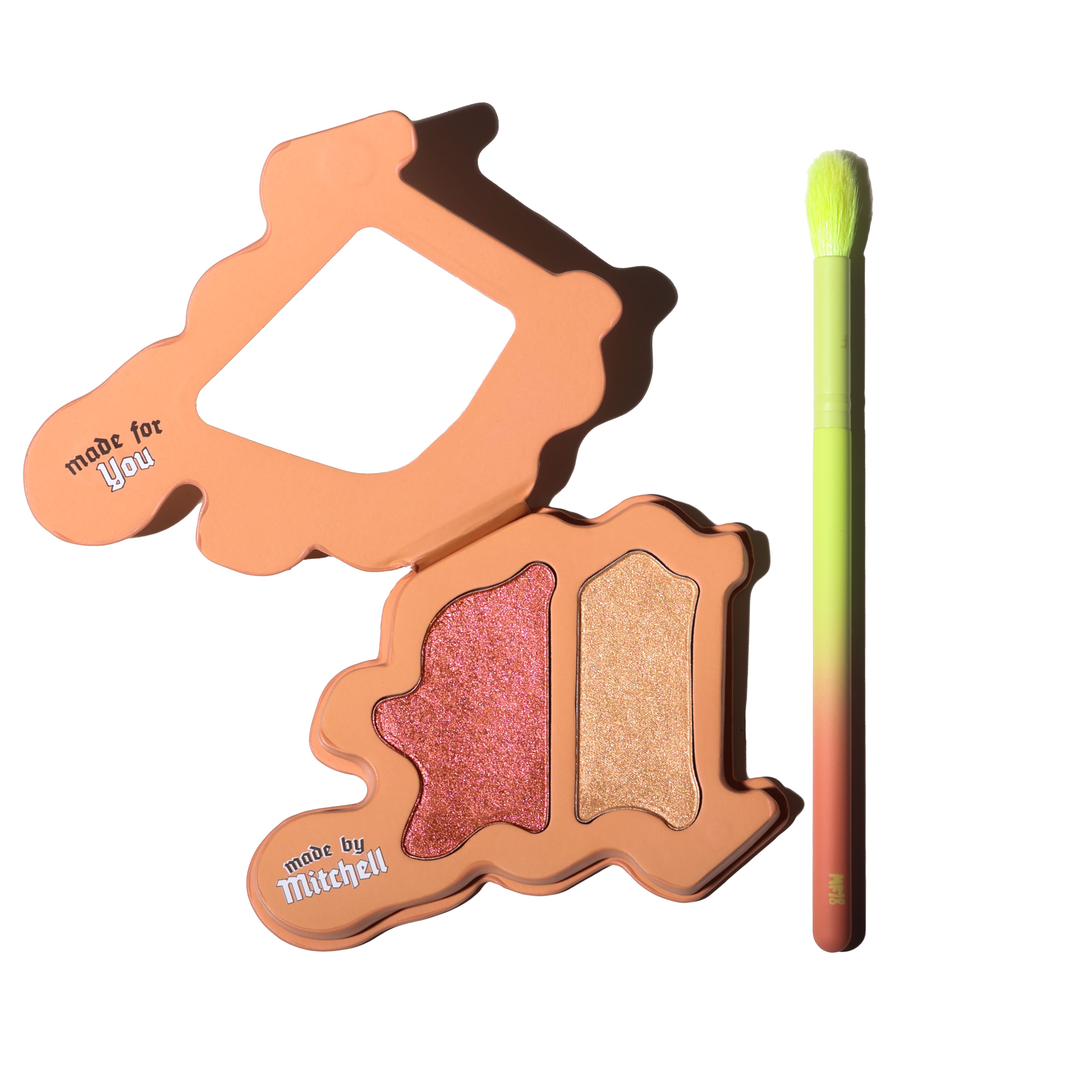 Blursh Press'd Duo Highlighter Palette & Brush