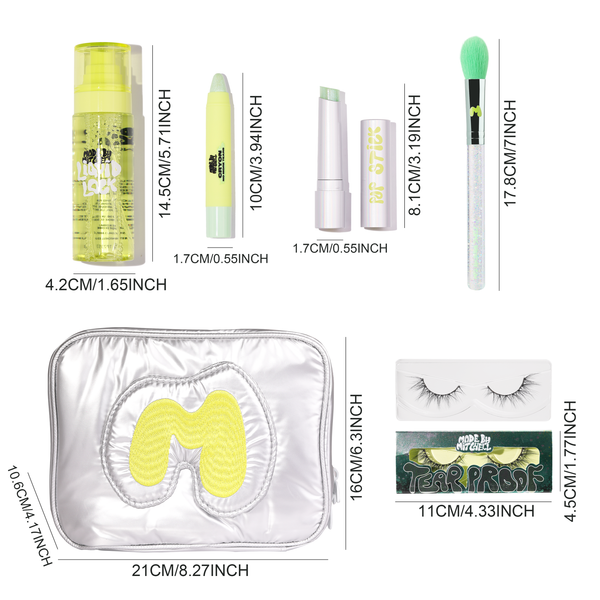 NEW - Tear Proof 8 Piece Makeup Bundle