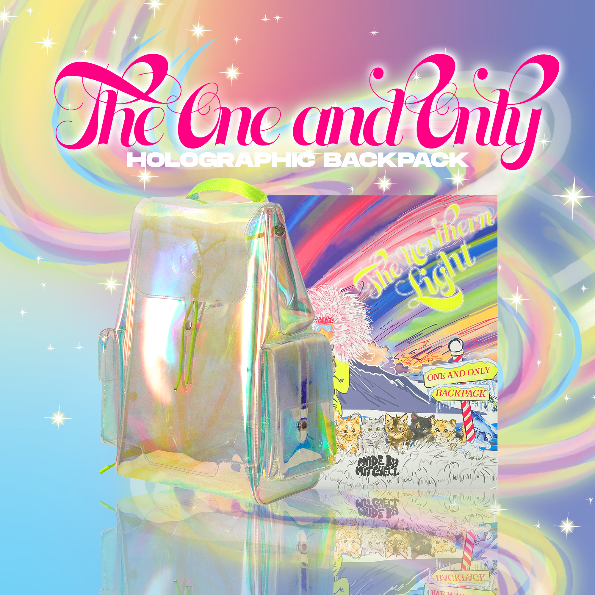 Northern Light Large Holographic Backpack