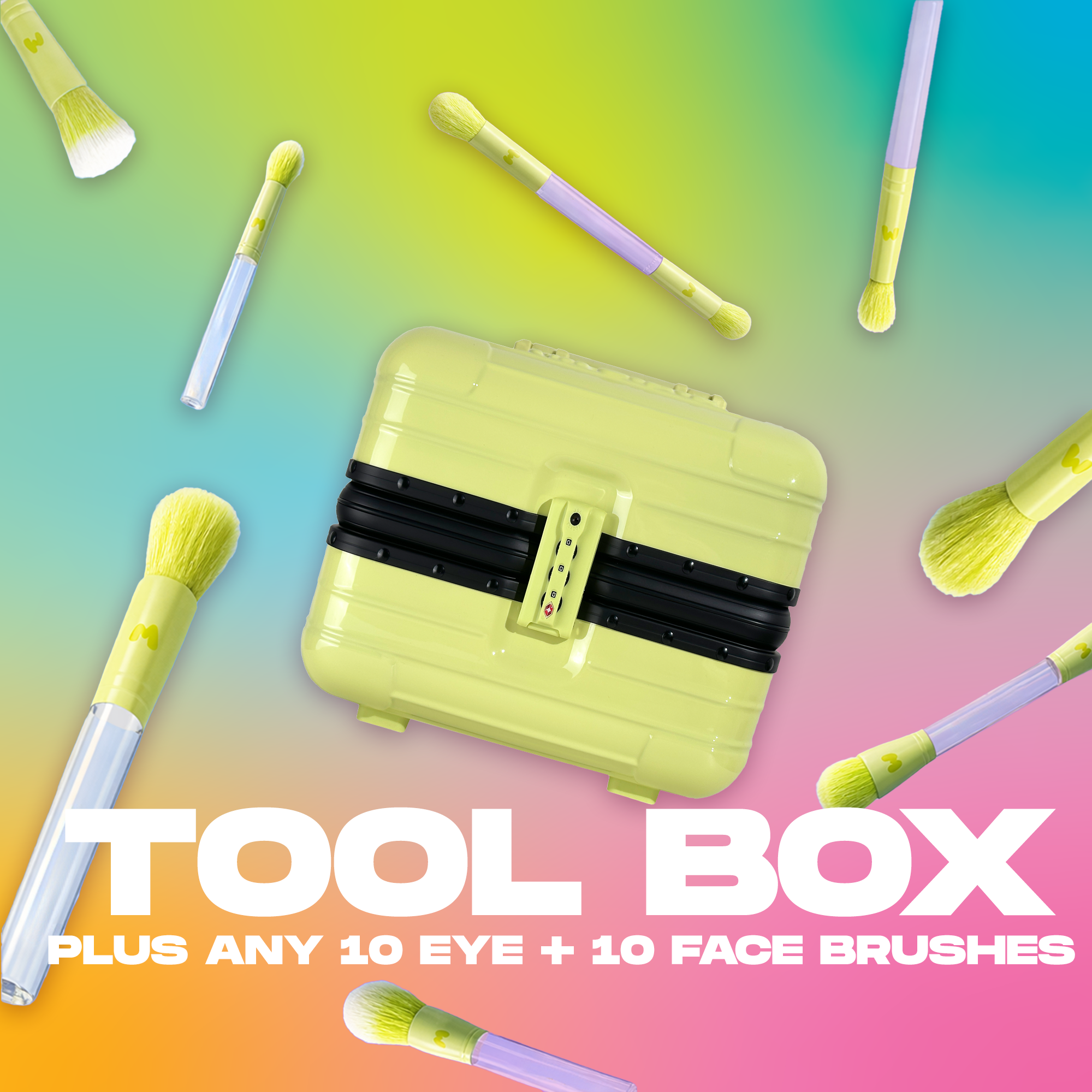 20 Piece Pro Brush Bundle & Tool Box