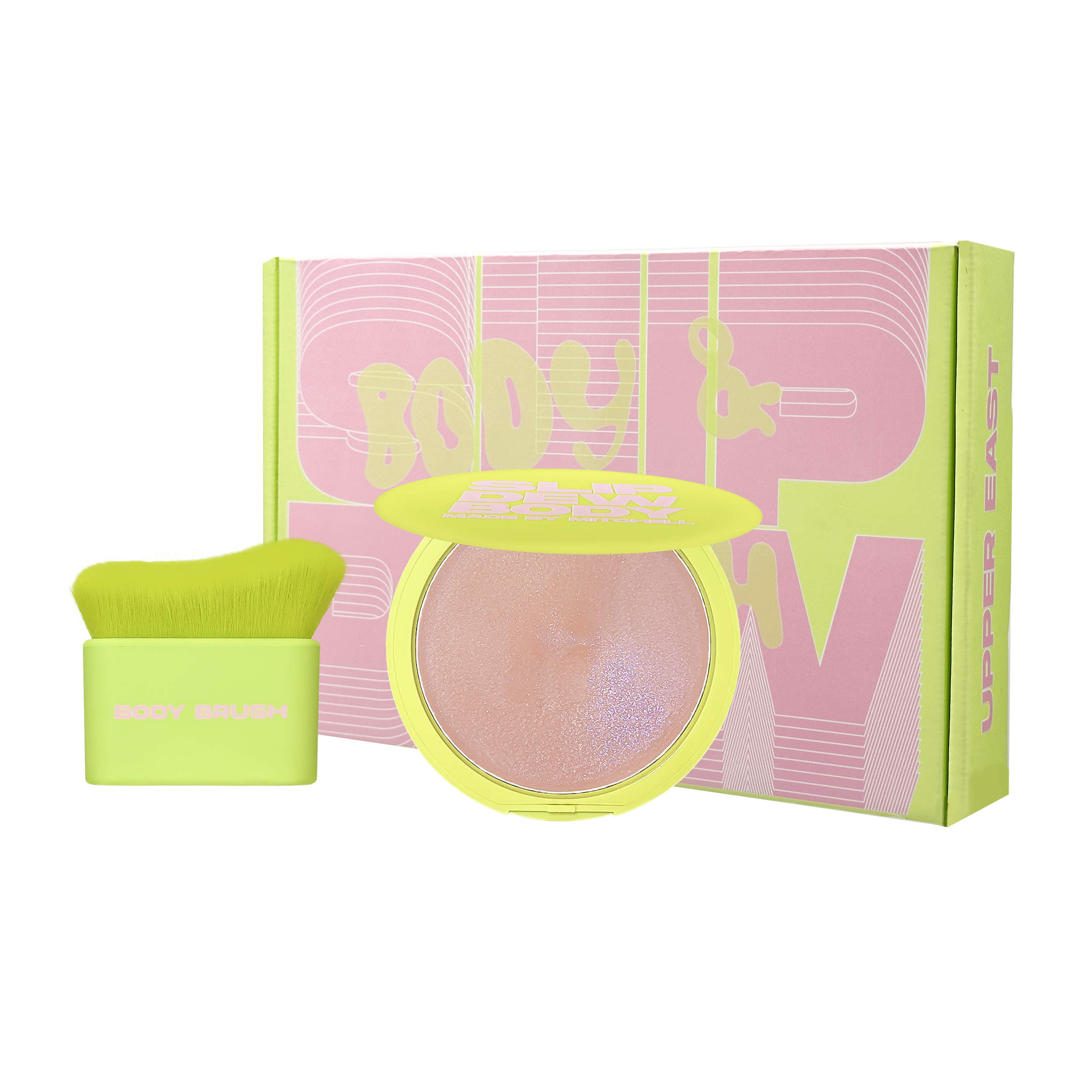 Slip Dew Body Cream Highlighter With Free Body Brush