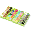 Cajas de color - Paleta de pintura cosmética y cepillo de espátula