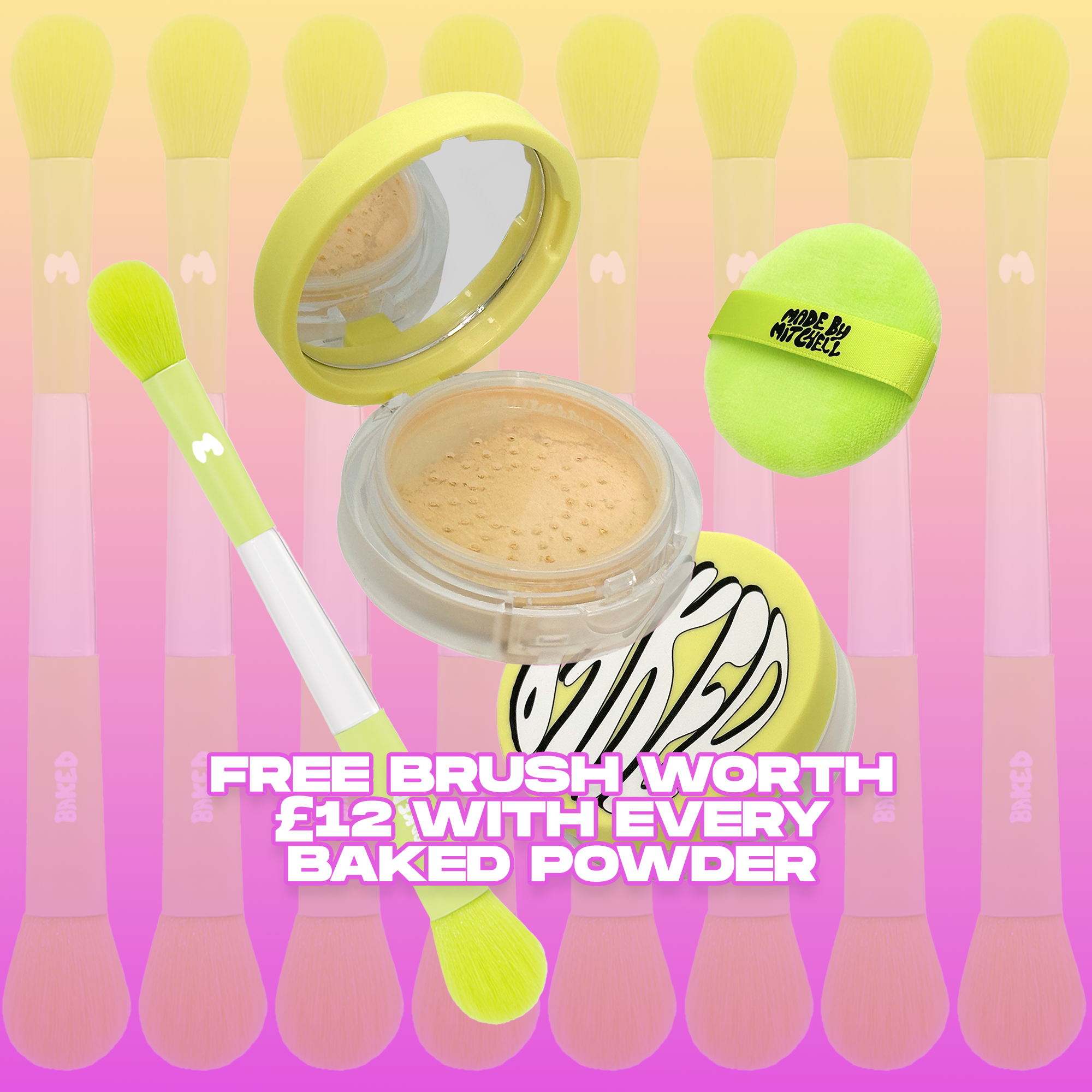 Baked Loose Powder With Free Baked Brush