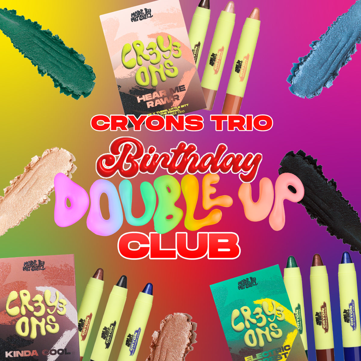 Double Up Club Cryon Jumbo Liner Trio Set Buy One Get One FREE