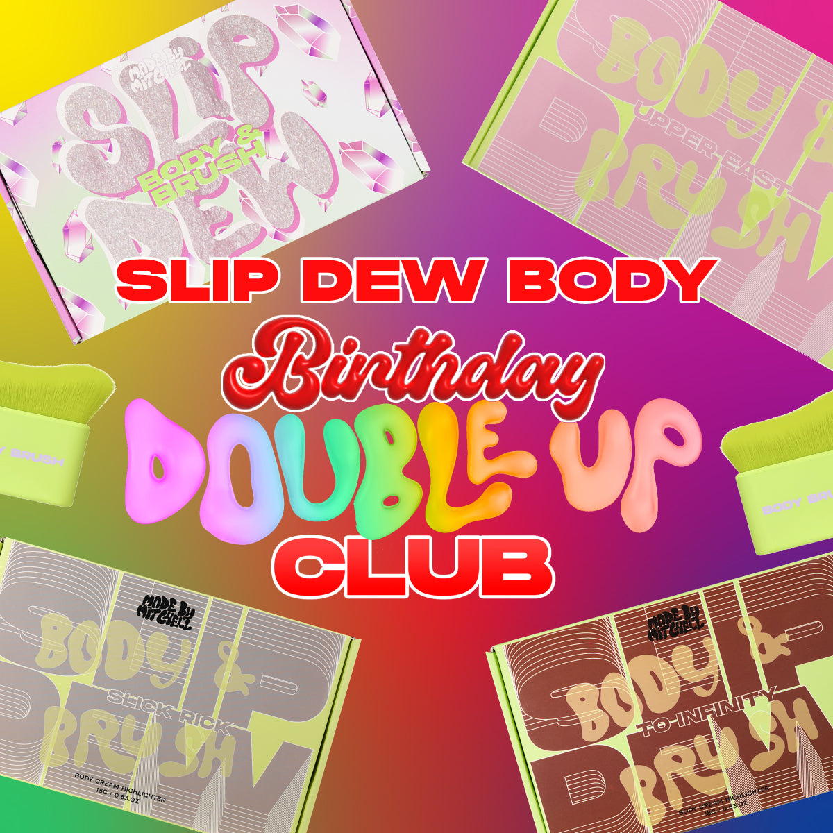 Double Up Club - Slip Dew Body With Free Body Brush Buy One Get One Free