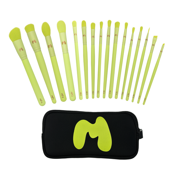 16 Piece Makeup Brush Set & Brush Pouch