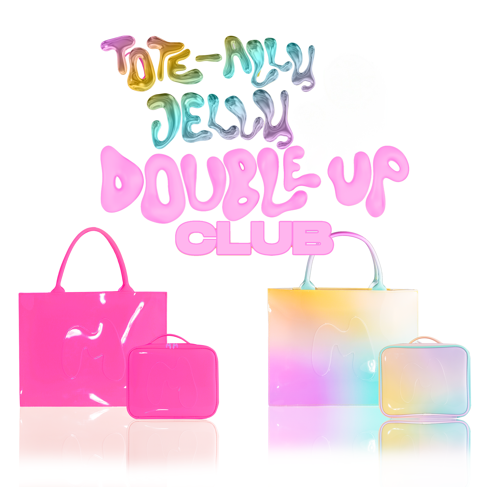 Tote-Ally Jelly Shopper With FREE Matching mini Jelly Bag