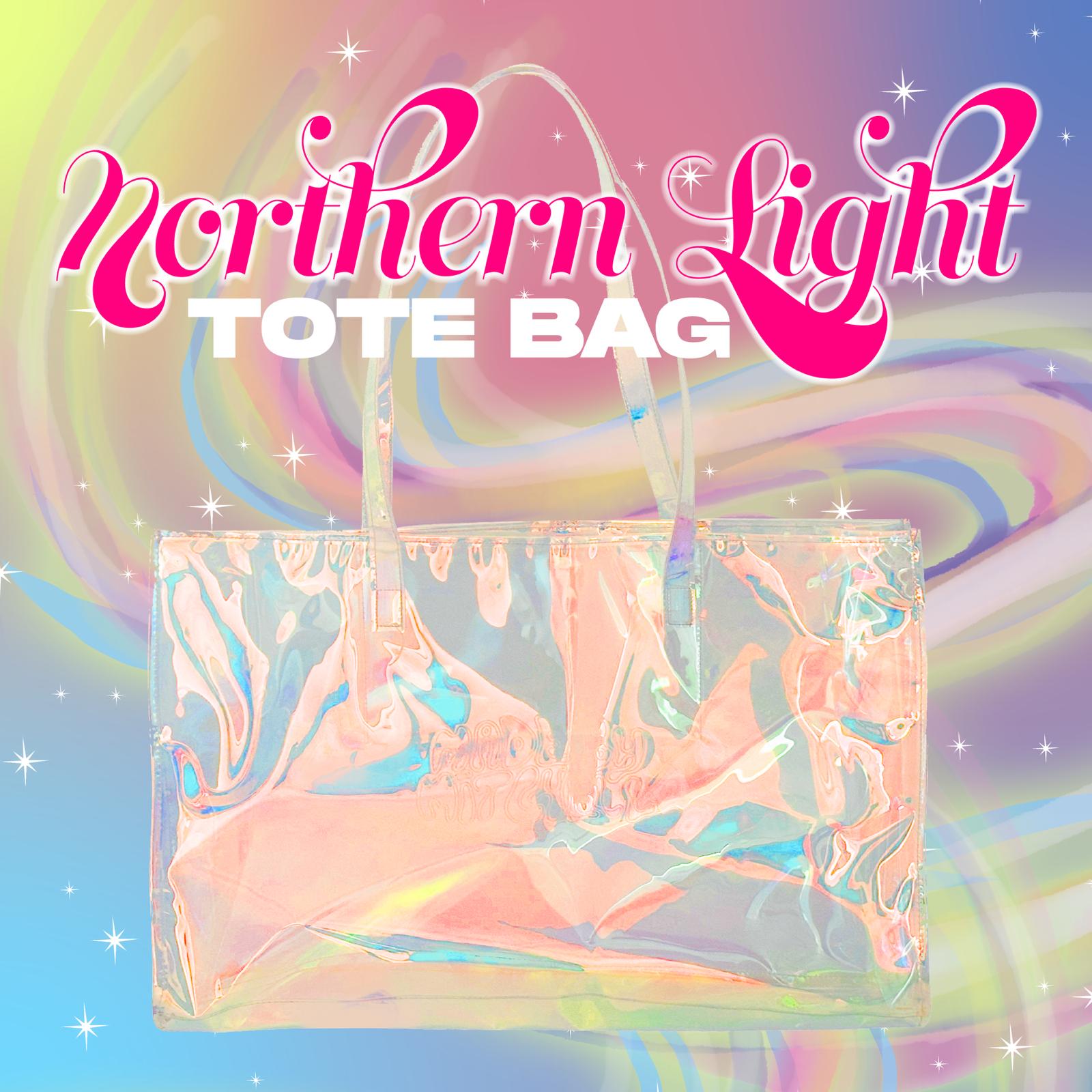 PRE-ORDER Northern Light Holographic Large Tote Bag